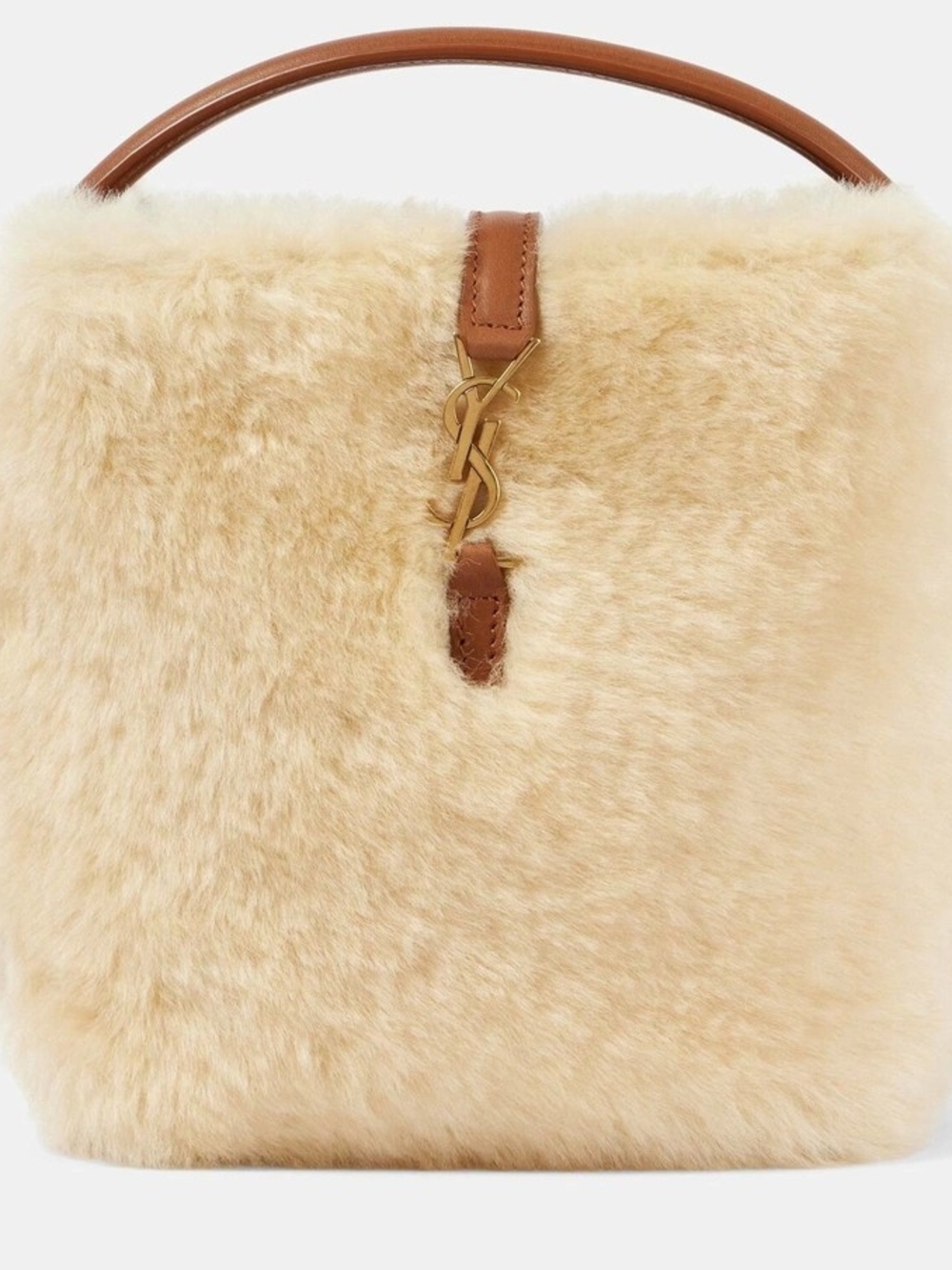 Saint Laurent (YSL) Le 37 Mini shearling Bucket Bag